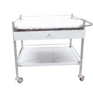 Xe đẩy inox 2 tầng 50 x 80 (có hộc) 