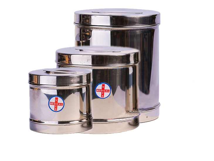 Hộp đựng gòn inox
